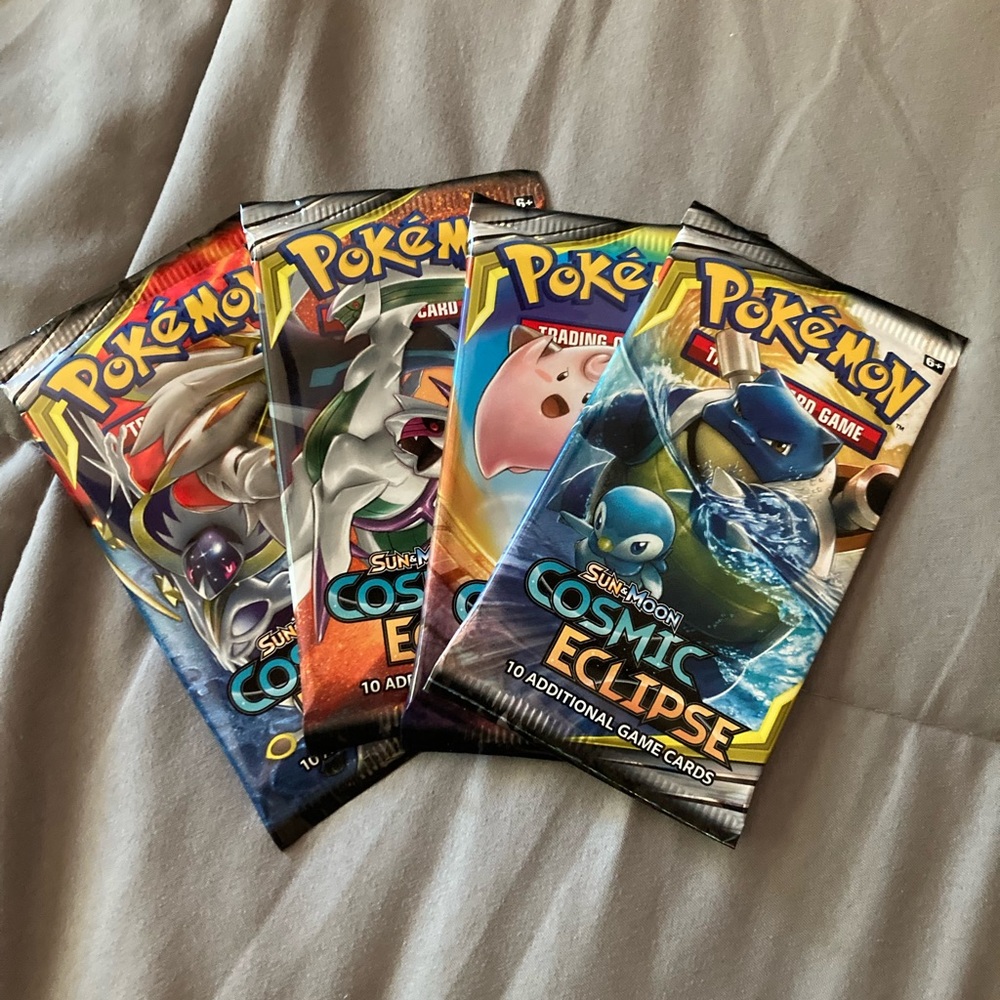 4x *RARE* Factory Sealed Authentic Cosmic Eclipse Pokémon TCG Booster Packs